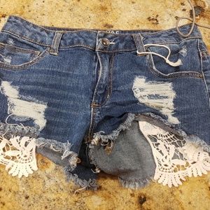 (2/$20)Distressed jean shorts